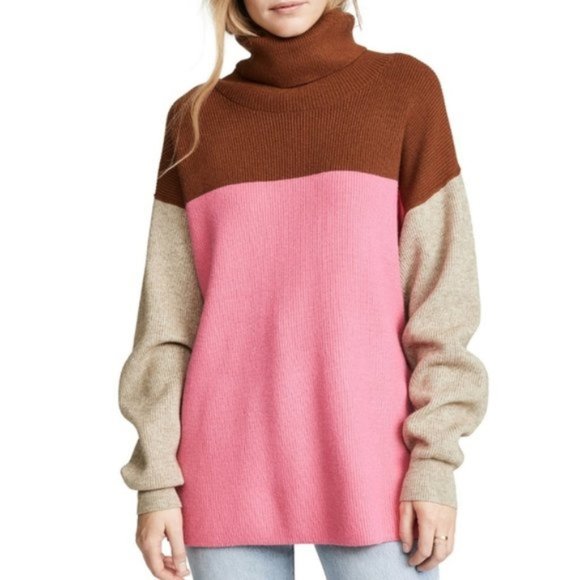 Free People Softly Structured Color Block Sweater - Picture 6 of 8